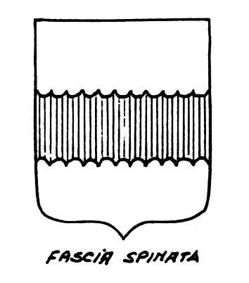 Imagem do termo heráldico: Fascia spinata